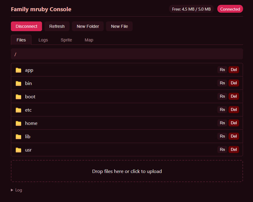 Console screen